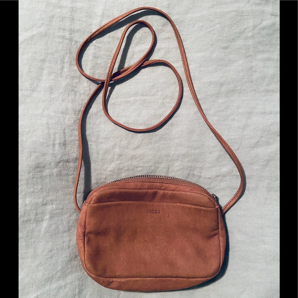 Baggu Mini Purse, crossbody lilac suede